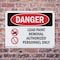 Signmission Lead Paint Removal Authorized Danger Sign, Plastic, 10in W x 7in L, 2PK OS-2PACK-DS-P-710-L-1916 - alternate 2